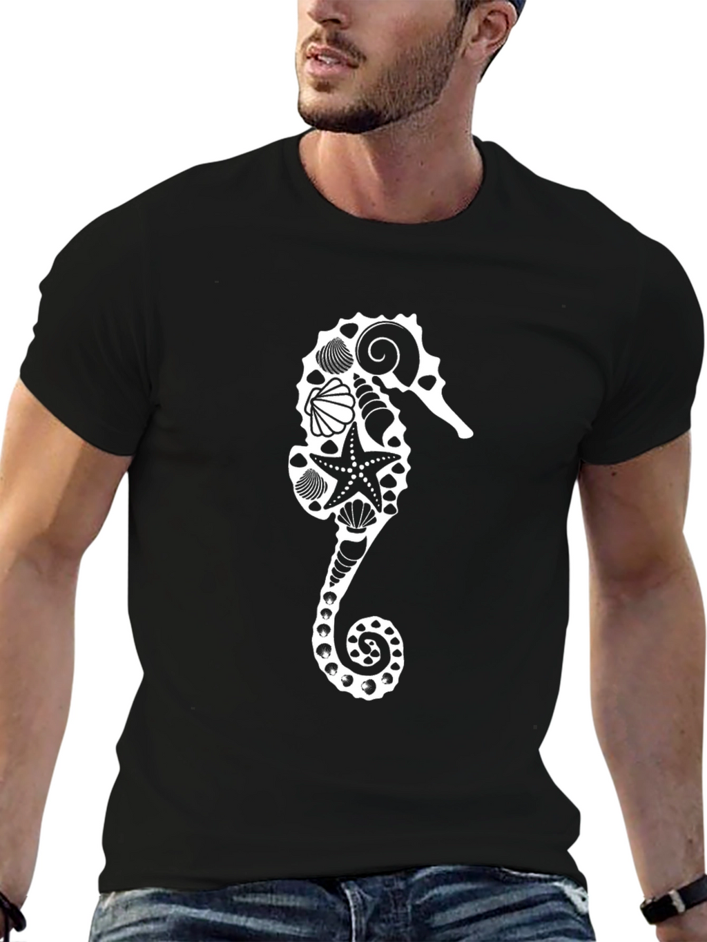 Seahorse Shell Graphic T-Shirt