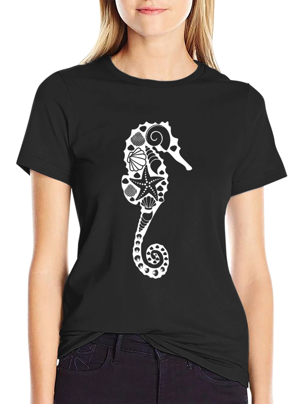 Seahorse Shell Graphic T-Shirt