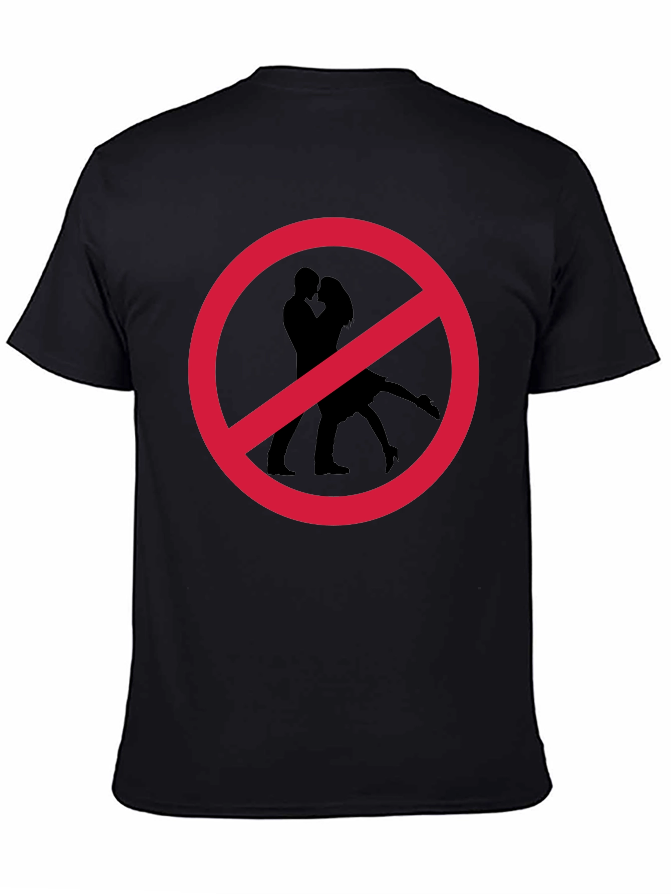 No Kissing T-Shirt Black