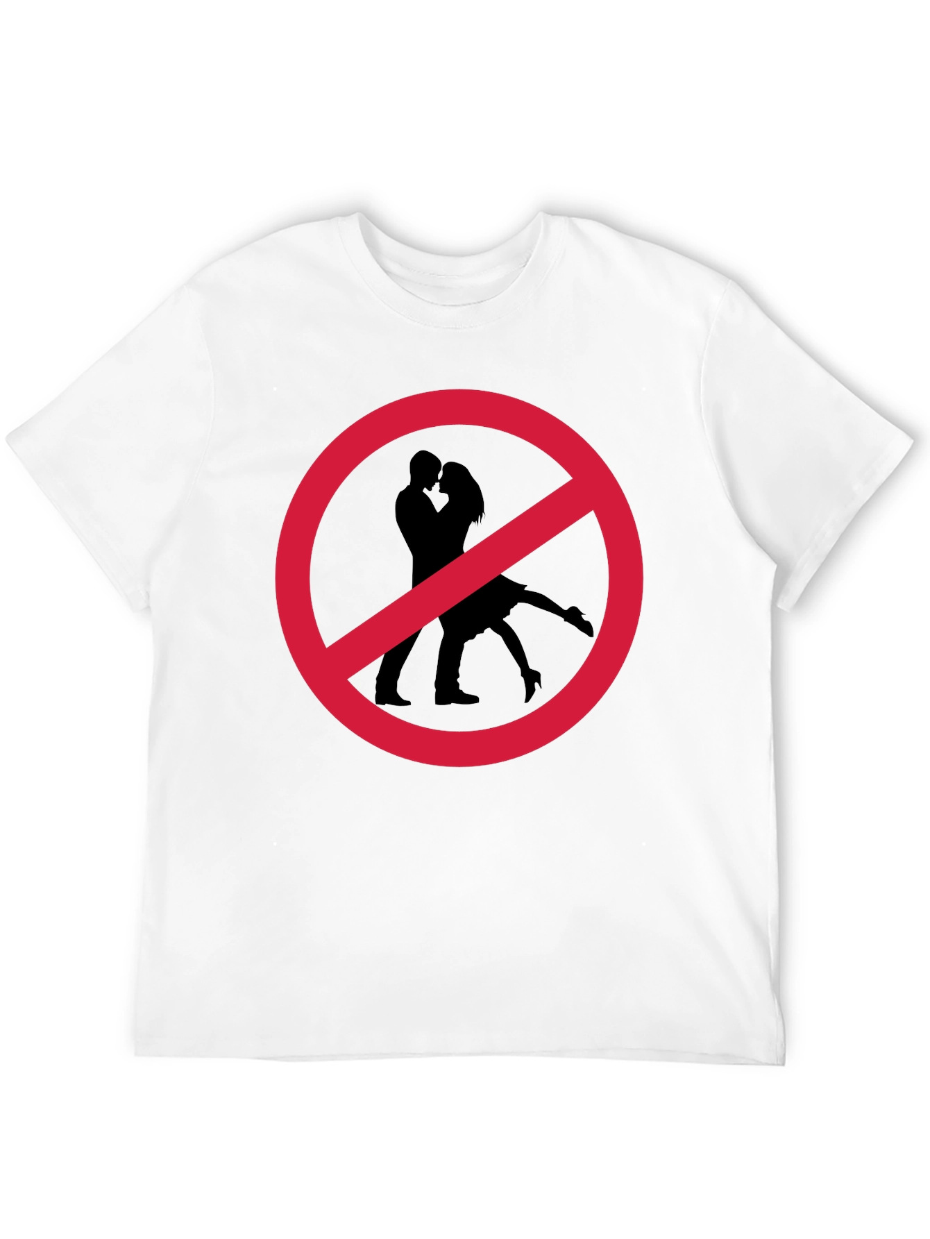 No Kissing T-Shirt Black