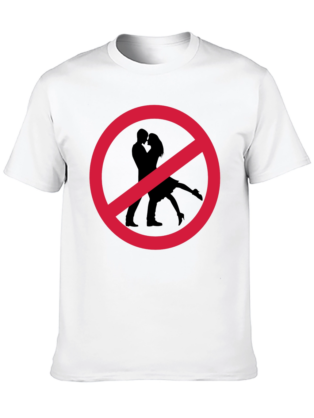 No Kissing T-Shirt Black