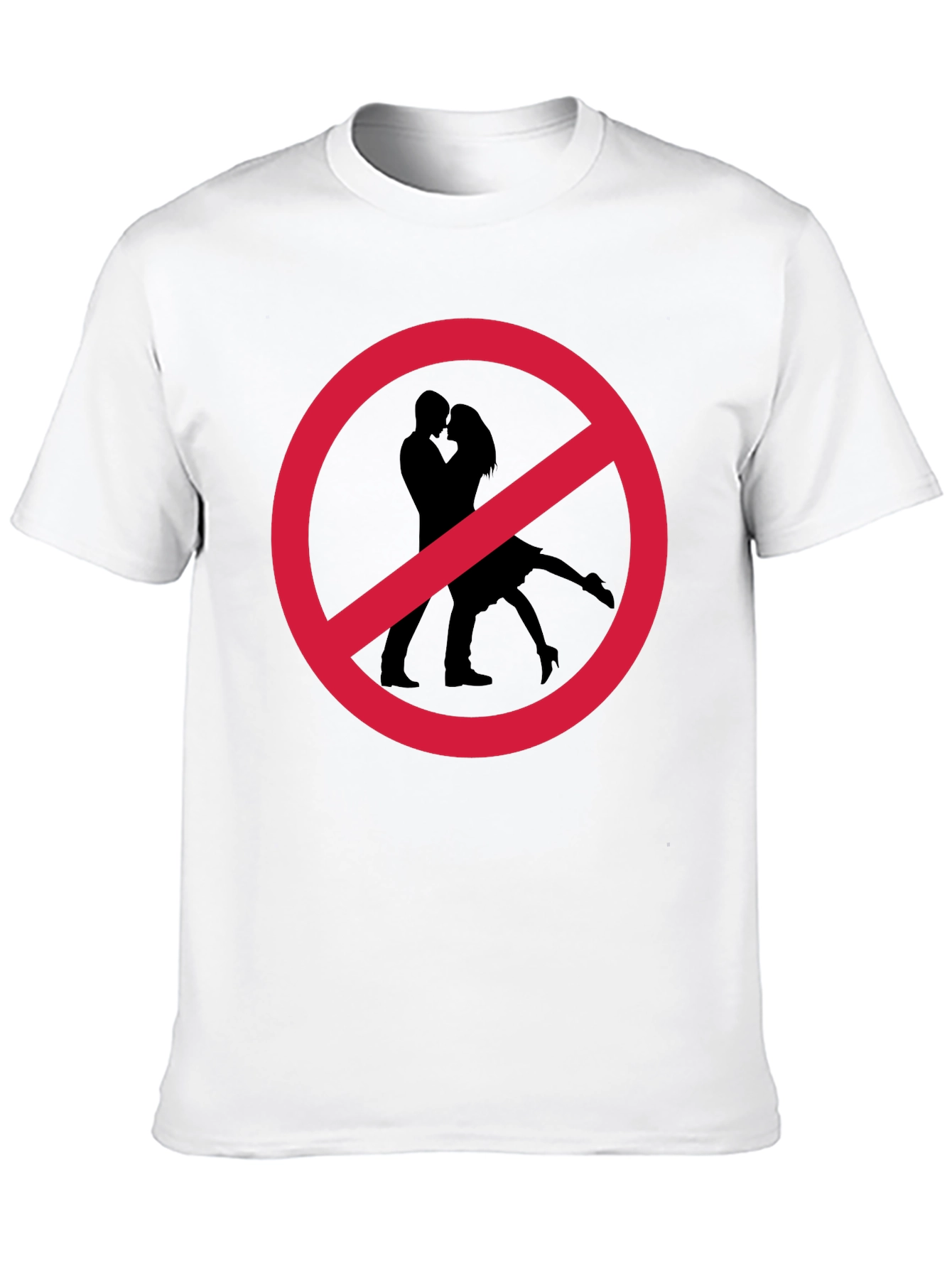 No Kissing T-Shirt Black