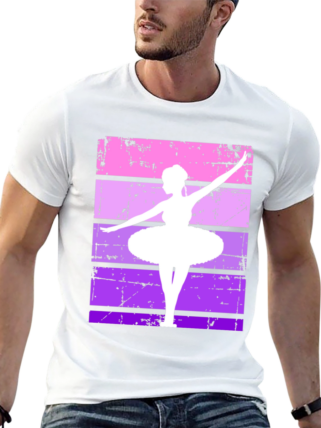 Ballerina Graphic Tee - Retro Dance Shirt