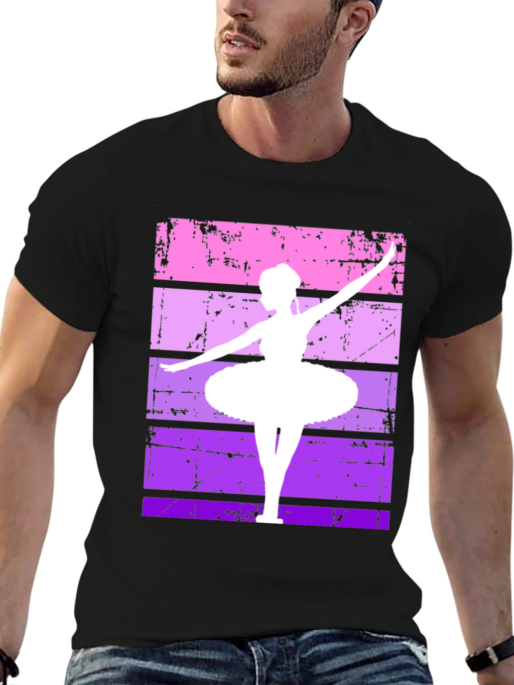 Ballerina Graphic Tee - Retro Dance Shirt