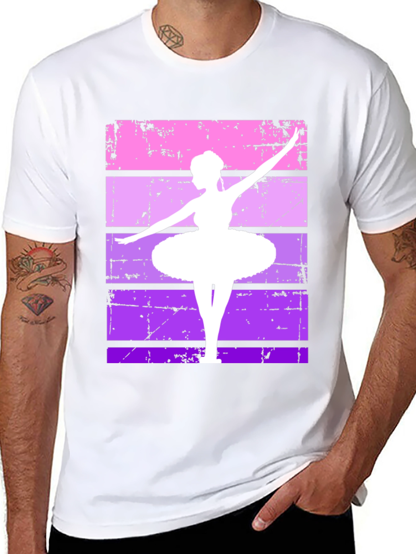 Ballerina Graphic Tee - Retro Dance Shirt