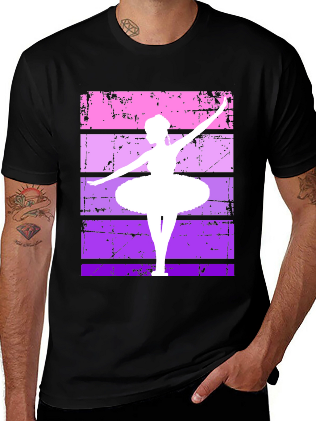 Ballerina Graphic Tee - Retro Dance Shirt