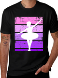 Ballerina Graphic Tee - Retro Dance Shirt