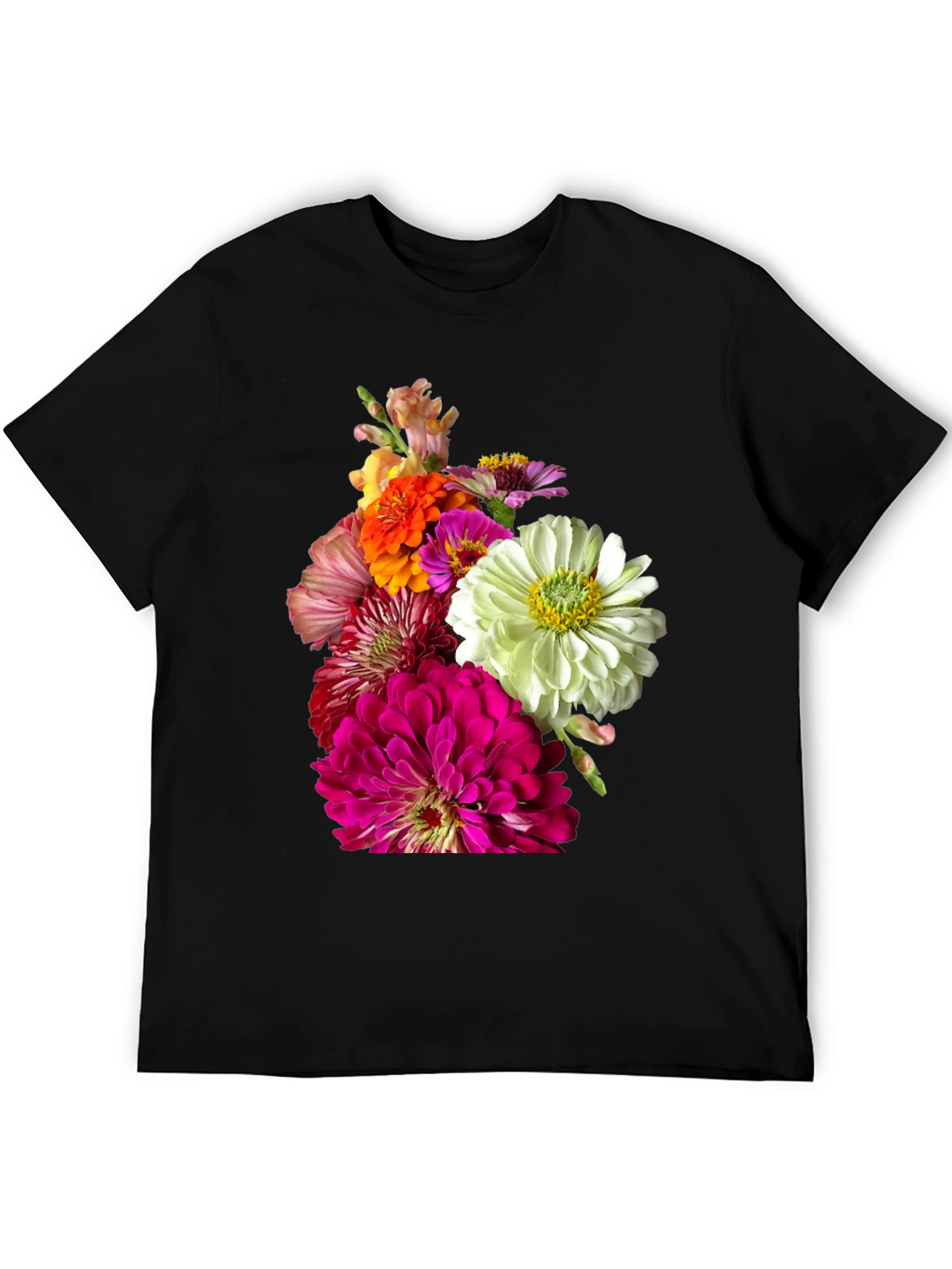 Floral Bouquet Graphic Tee - Unique Botanical Design