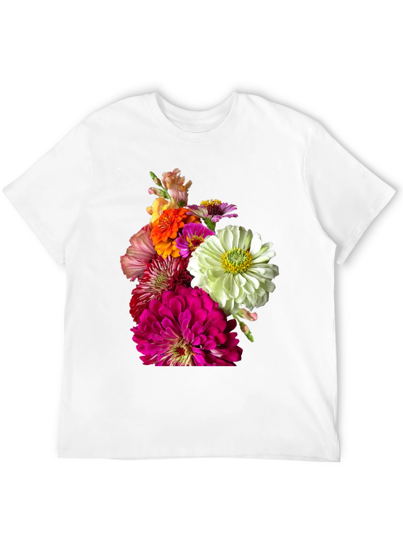 Floral Bouquet Graphic Tee - Unique Botanical Design