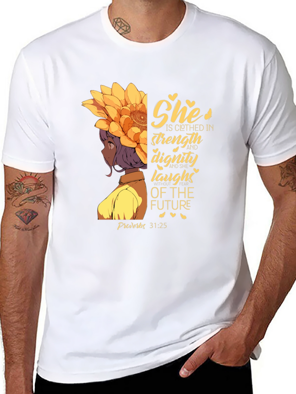 Strength and Dignity T-Shirt Proverbs 31:25 Graphic Tee
