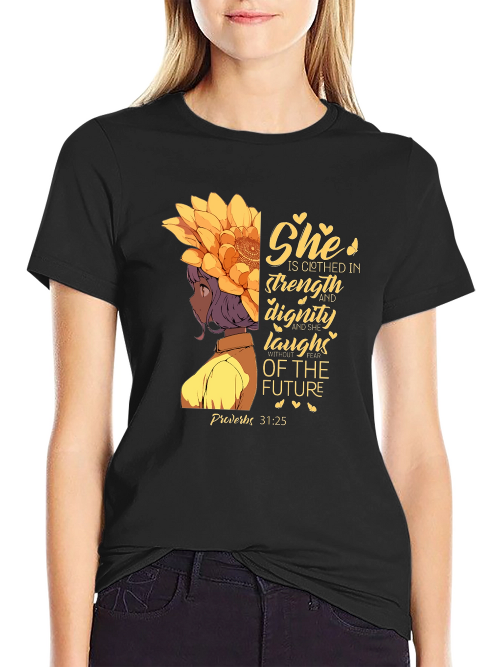 Strength and Dignity T-Shirt Proverbs 31:25 Graphic Tee