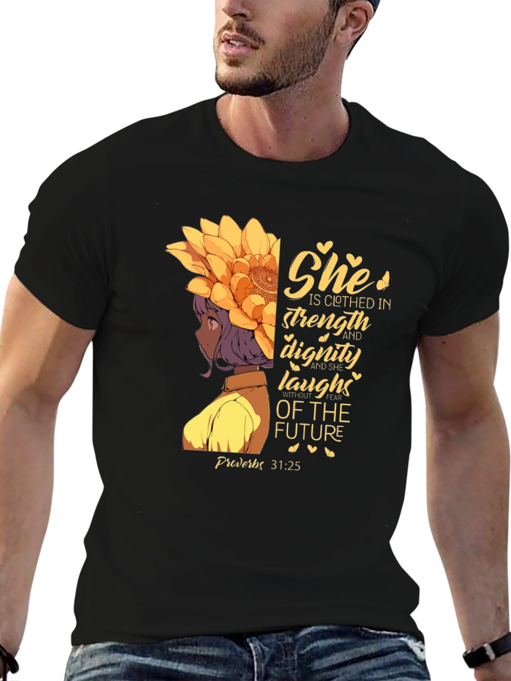 Strength and Dignity T-Shirt Proverbs 31:25 Graphic Tee
