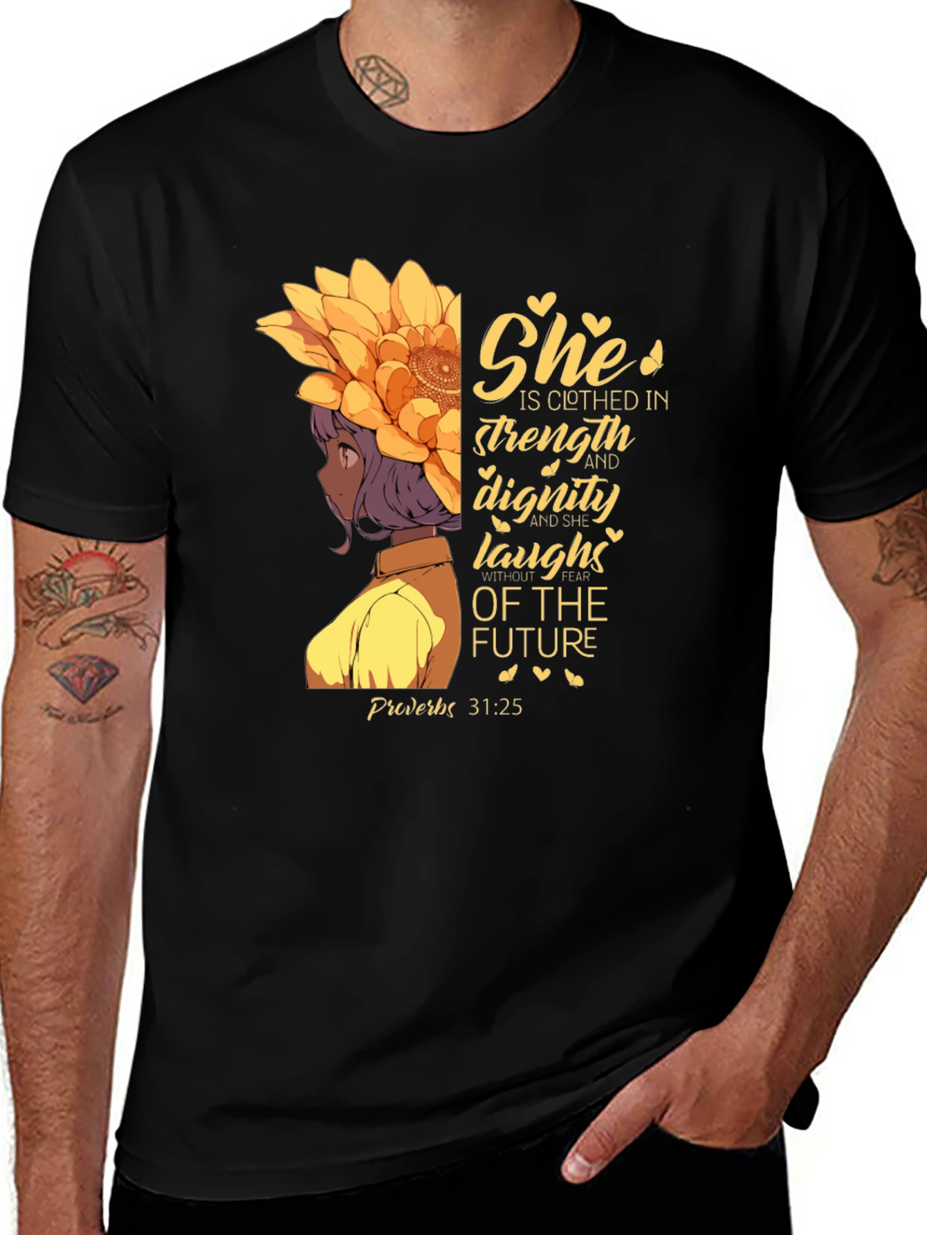 Strength and Dignity T-Shirt Proverbs 31:25 Graphic Tee
