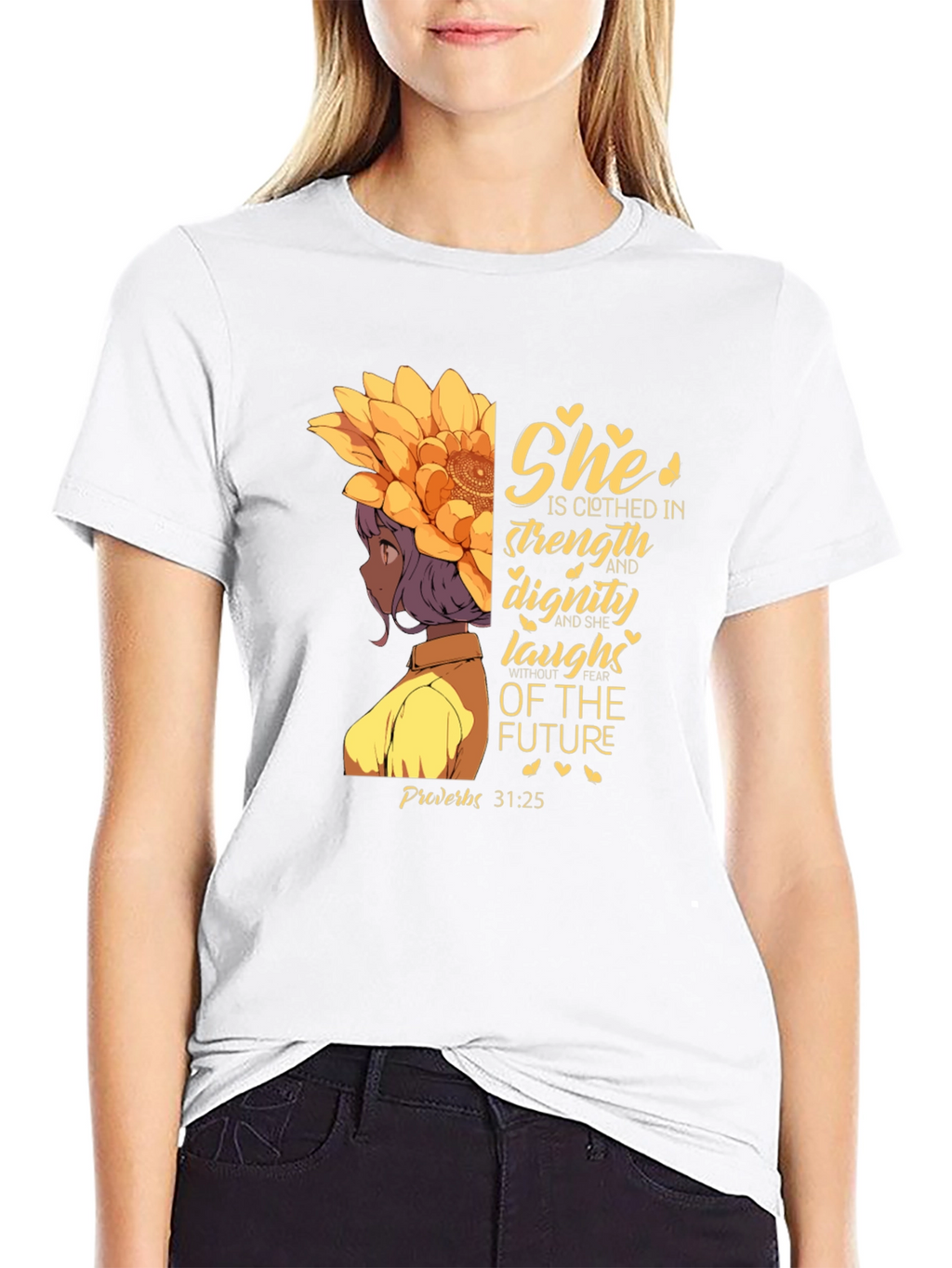 Strength and Dignity T-Shirt Proverbs 31:25 Graphic Tee