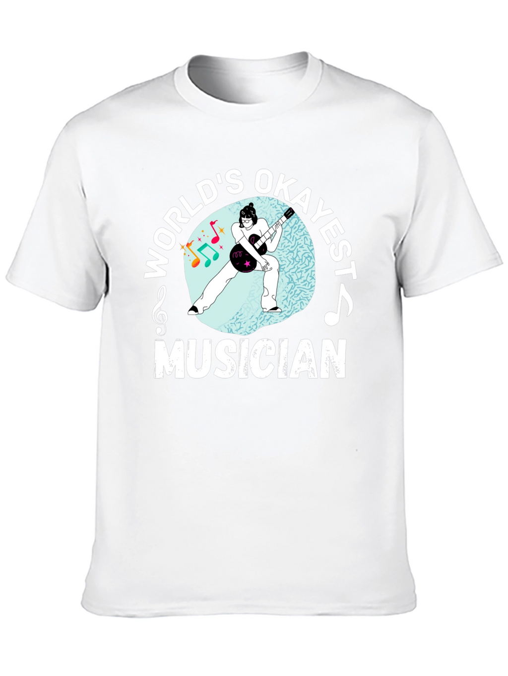 Worlds Okayest Musician Black Graphic Tee