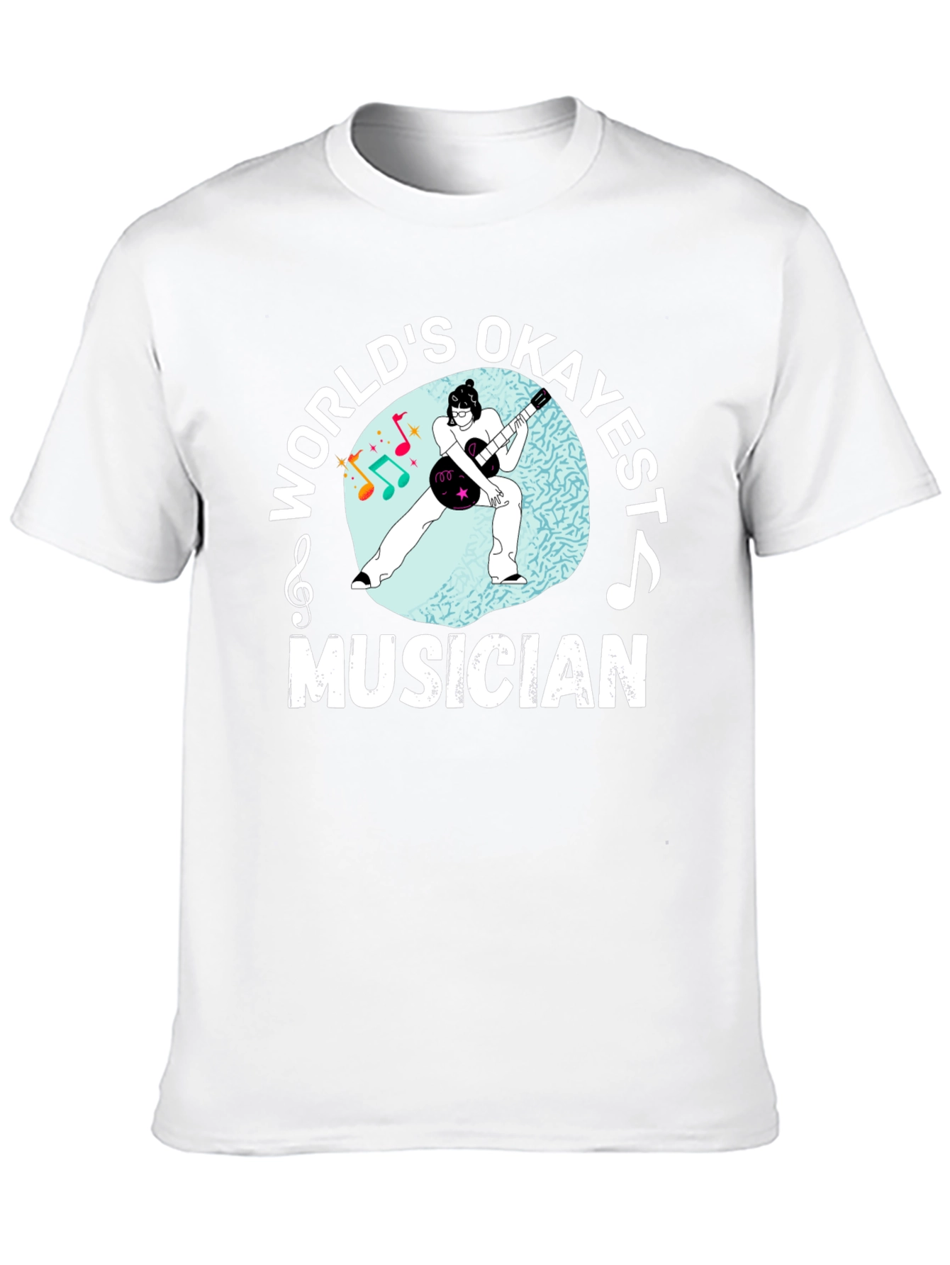 Worlds Okayest Musician Black Graphic Tee