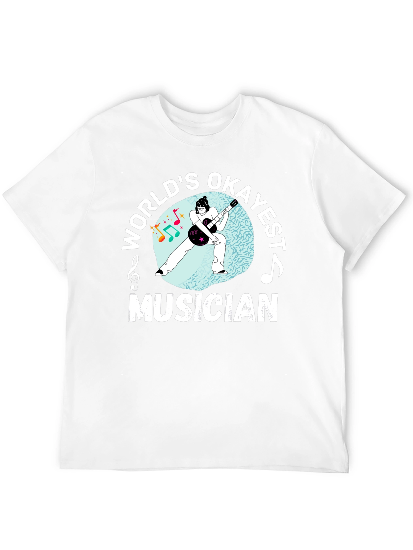 Worlds Okayest Musician Black Graphic Tee