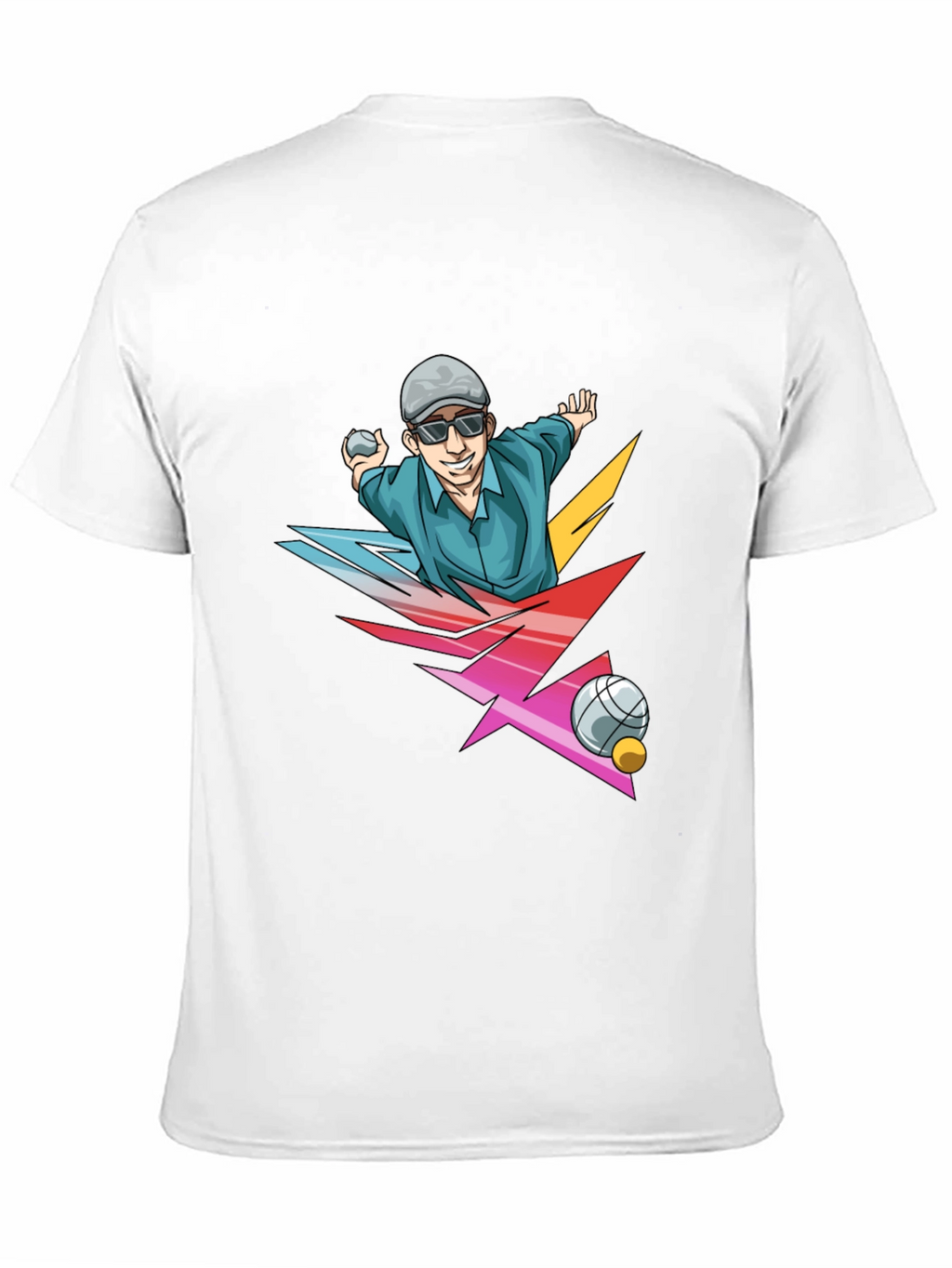 Funky Bocce Ball Graphic T-Shirt