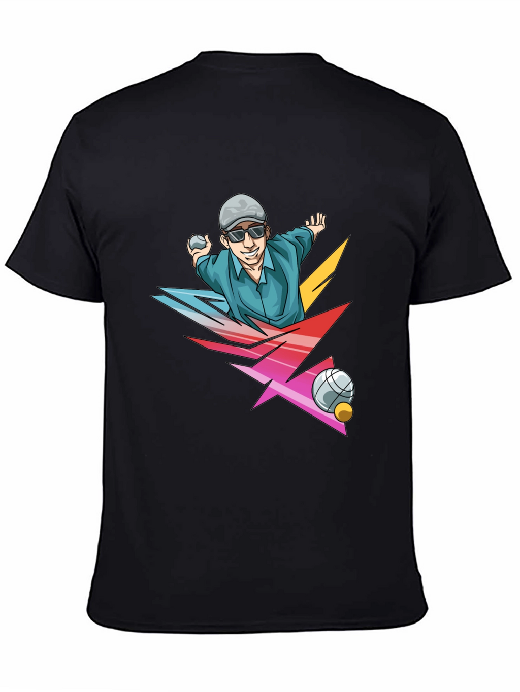 Funky Bocce Ball Graphic T-Shirt
