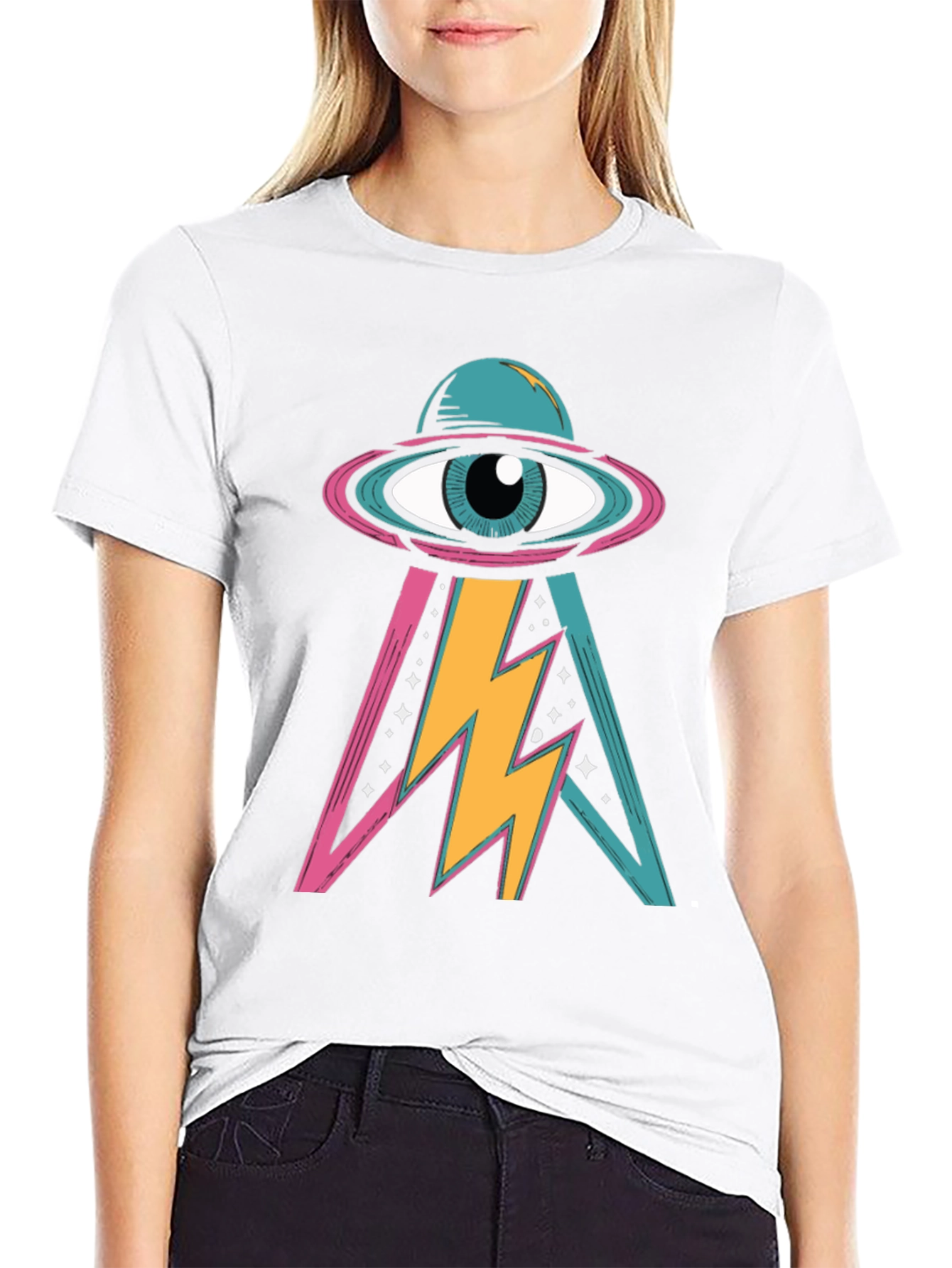 Eye See You Black Graphic T-Shirt