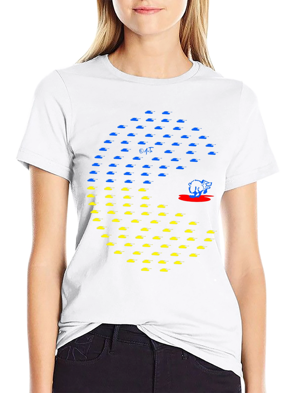 Ukraine Tank Pac-Man Graphic Tee