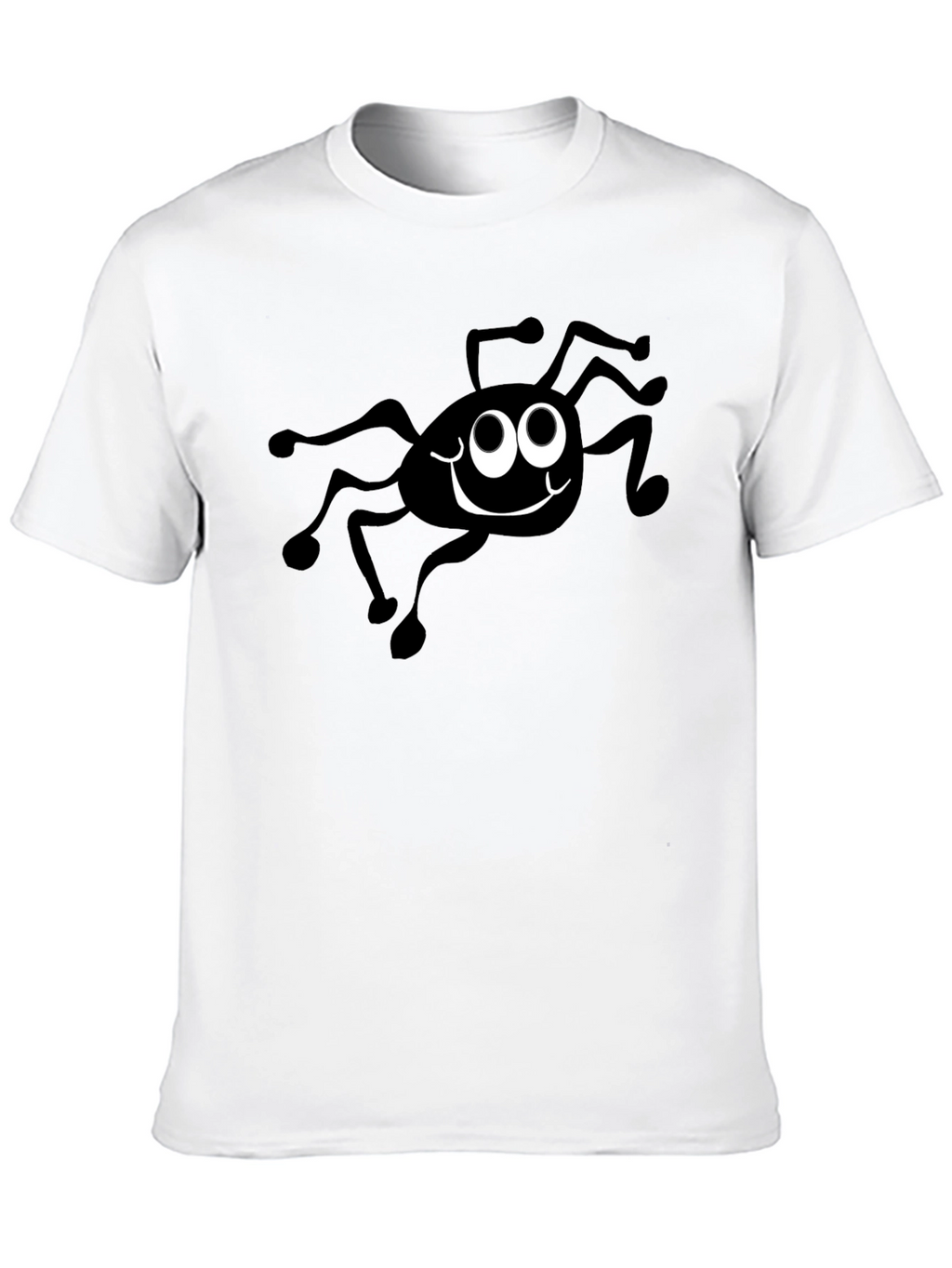 Funny Spider Graphic Black T-Shirt