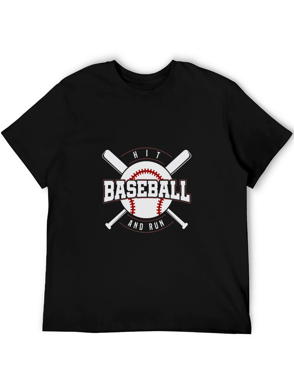 Baseball Hit and Run Graphic T-Shirt