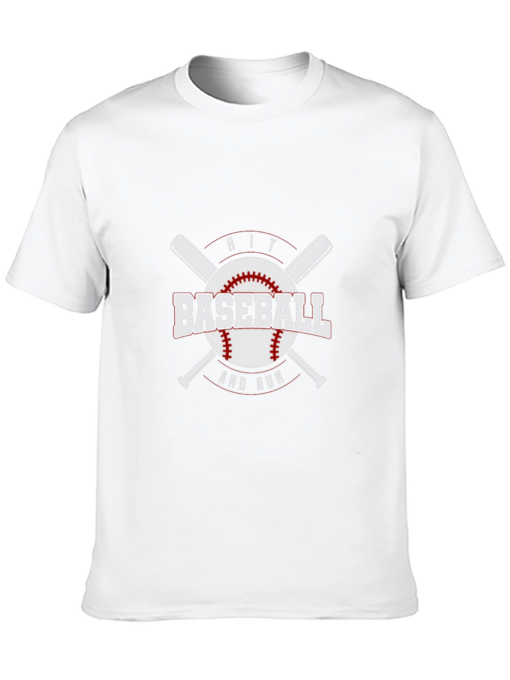 Baseball Hit and Run Graphic T-Shirt