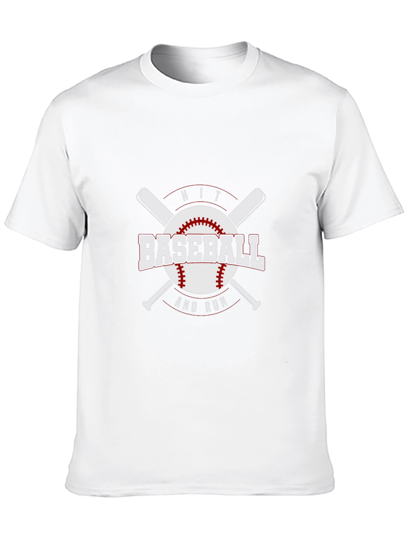 Baseball Hit and Run Graphic T-Shirt