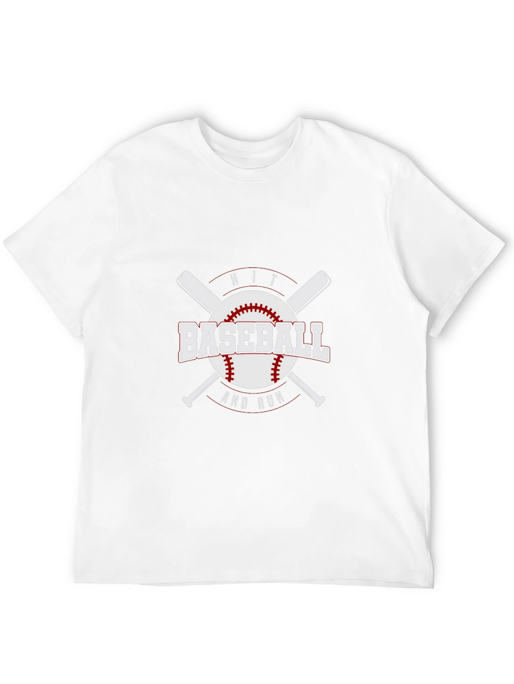 Baseball Hit and Run Graphic T-Shirt