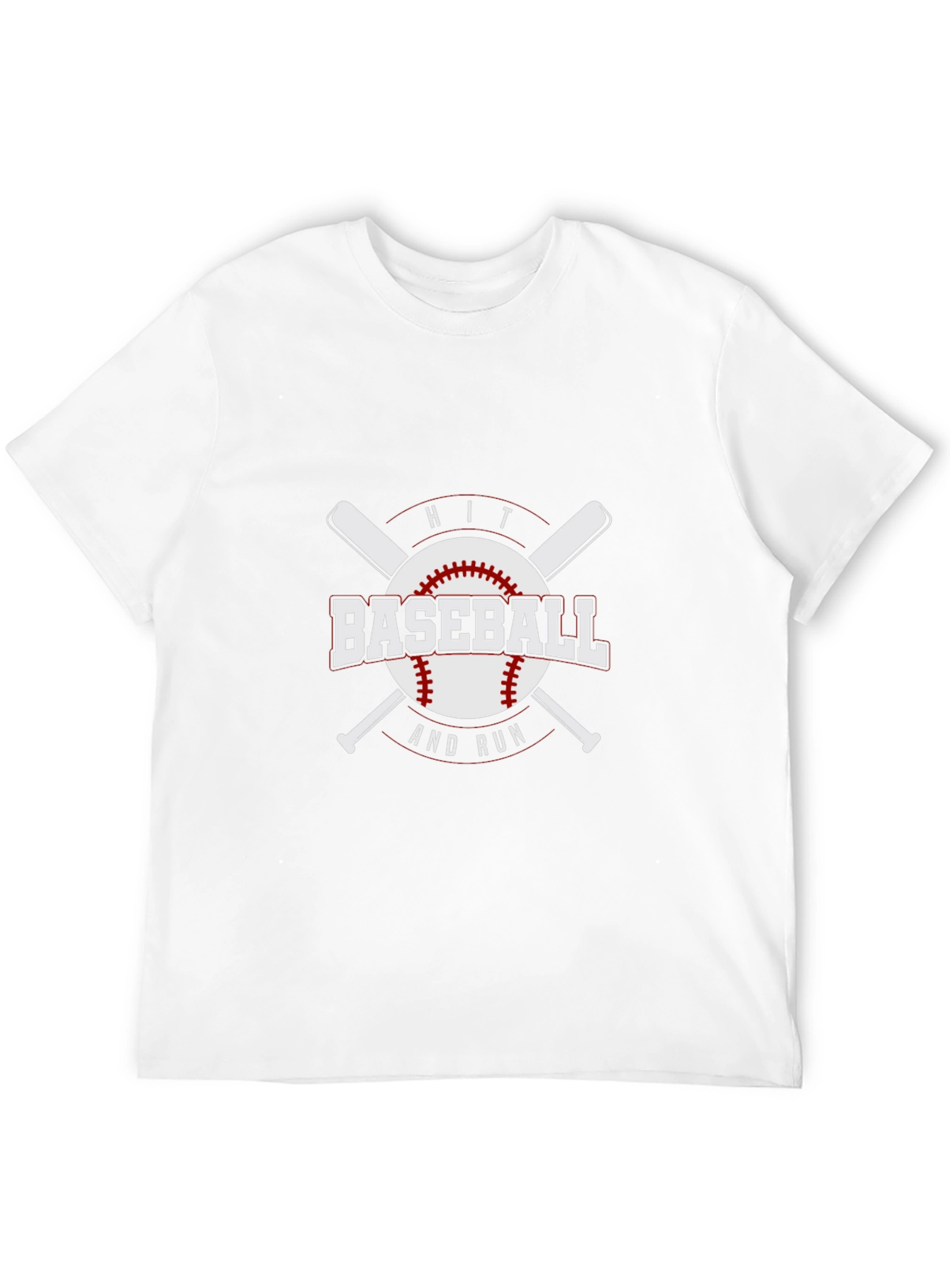 Baseball Hit and Run Graphic T-Shirt