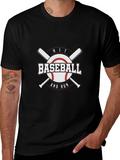 Baseball Hit and Run Graphic T-Shirt