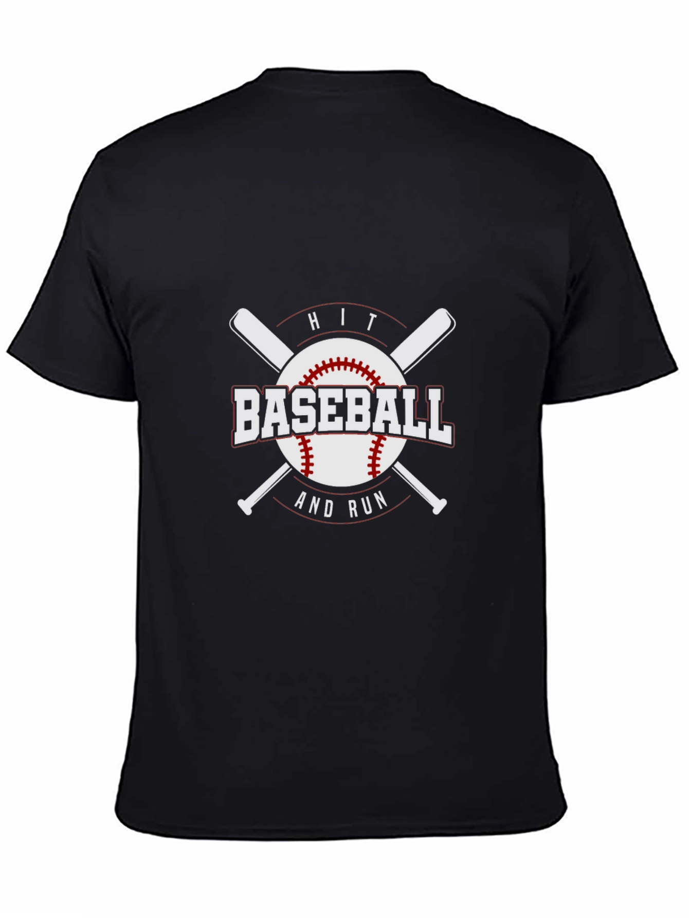 Baseball Hit and Run Graphic T-Shirt