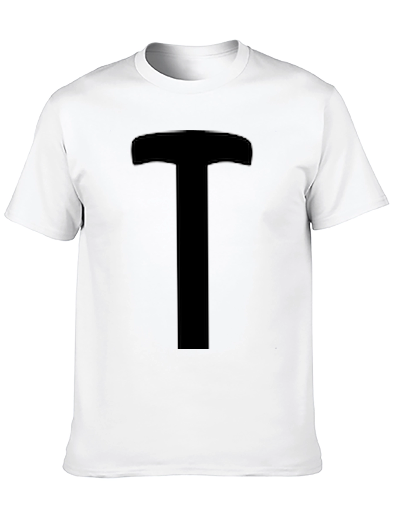 Bold T Graphic Tee - Classic Black Cotton