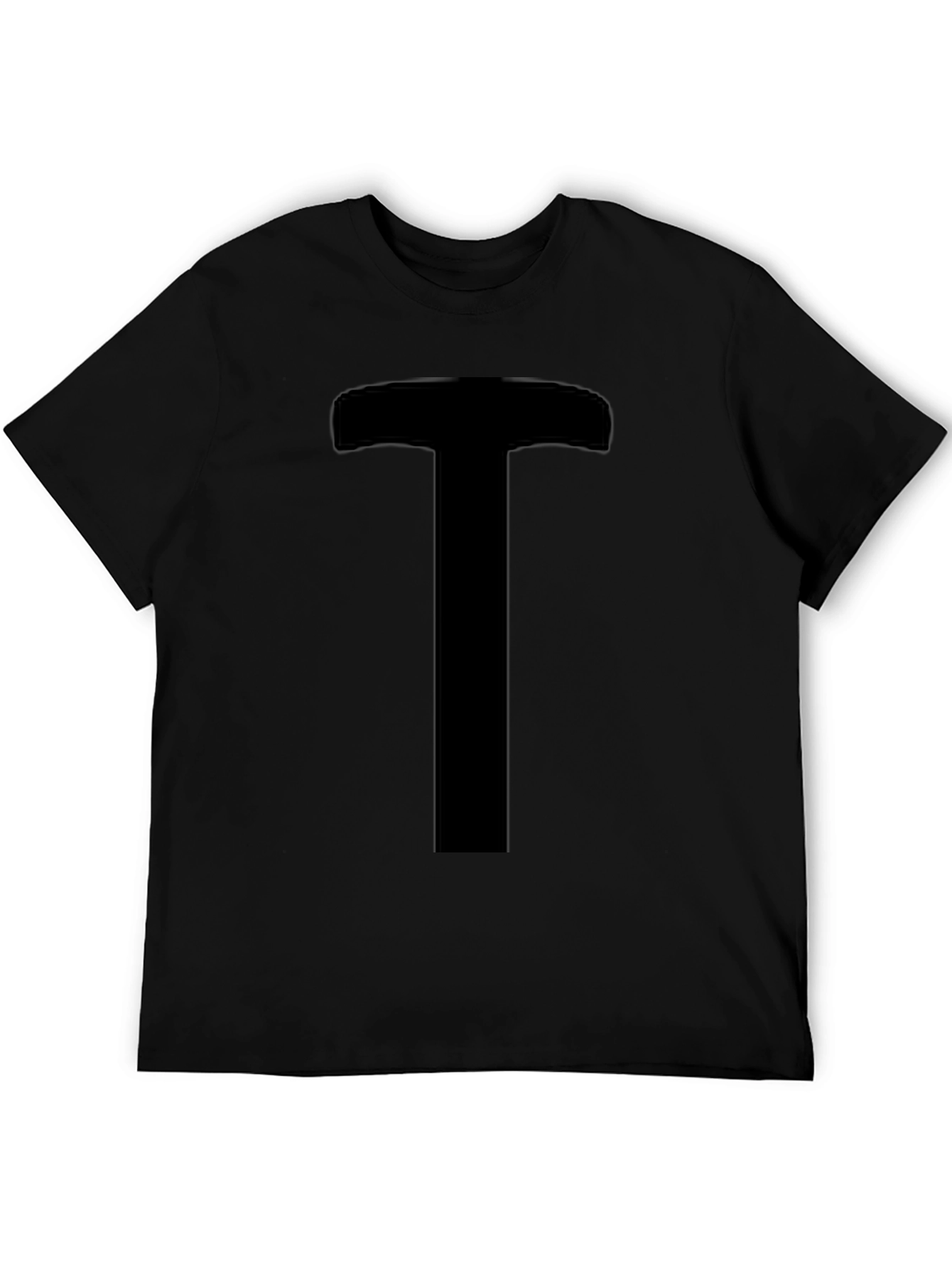 Bold T Graphic Tee - Classic Black Cotton