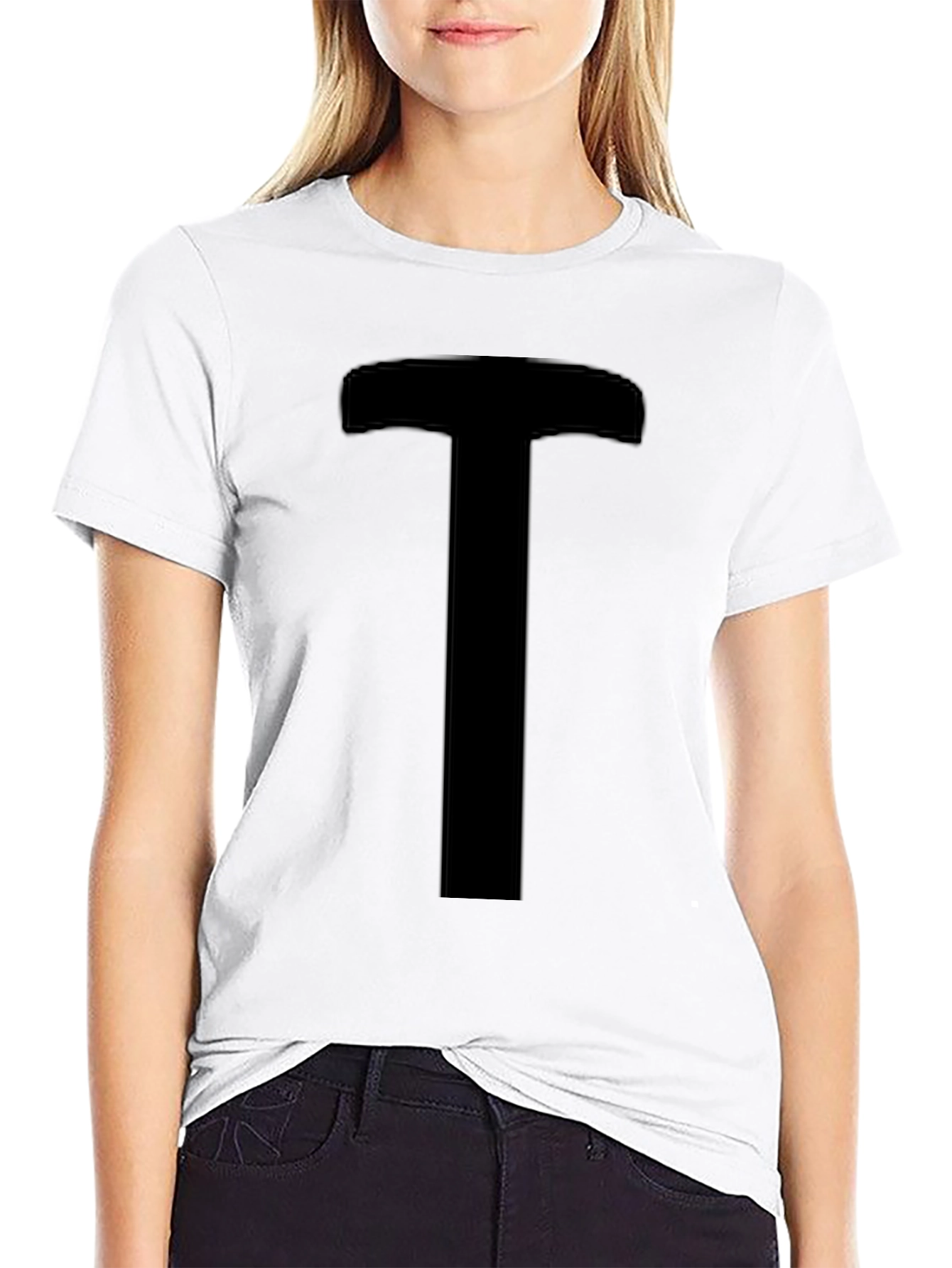 Bold T Graphic Tee - Classic Black Cotton