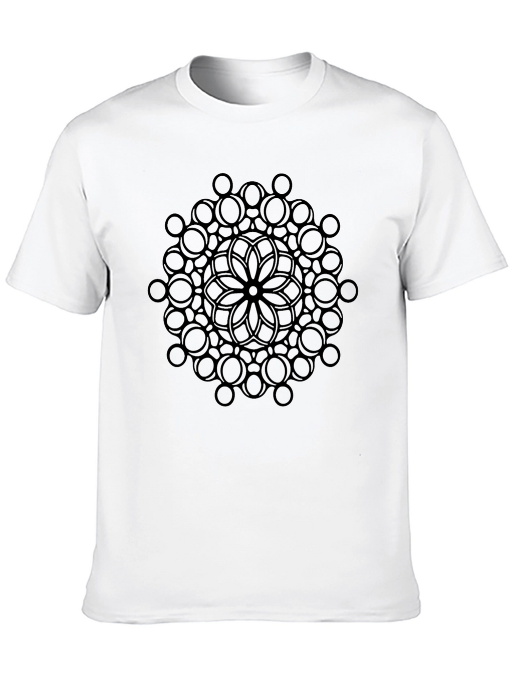 Geometric Mandala Black T-Shirt