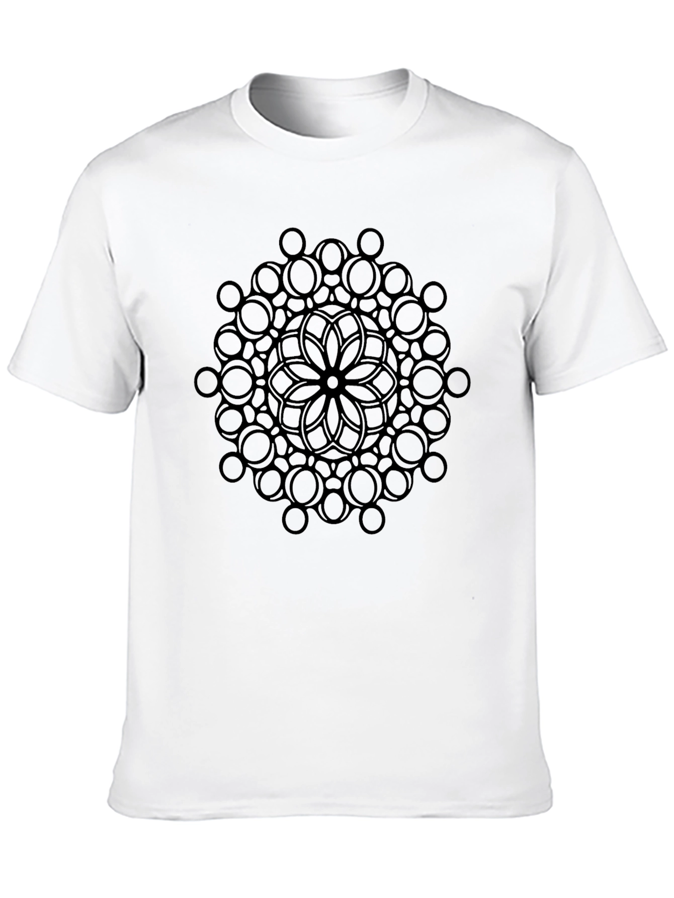 Geometric Mandala Black T-Shirt