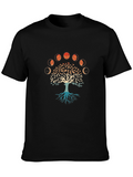 Tree of Life Moon Phases Graphic Tee - Black