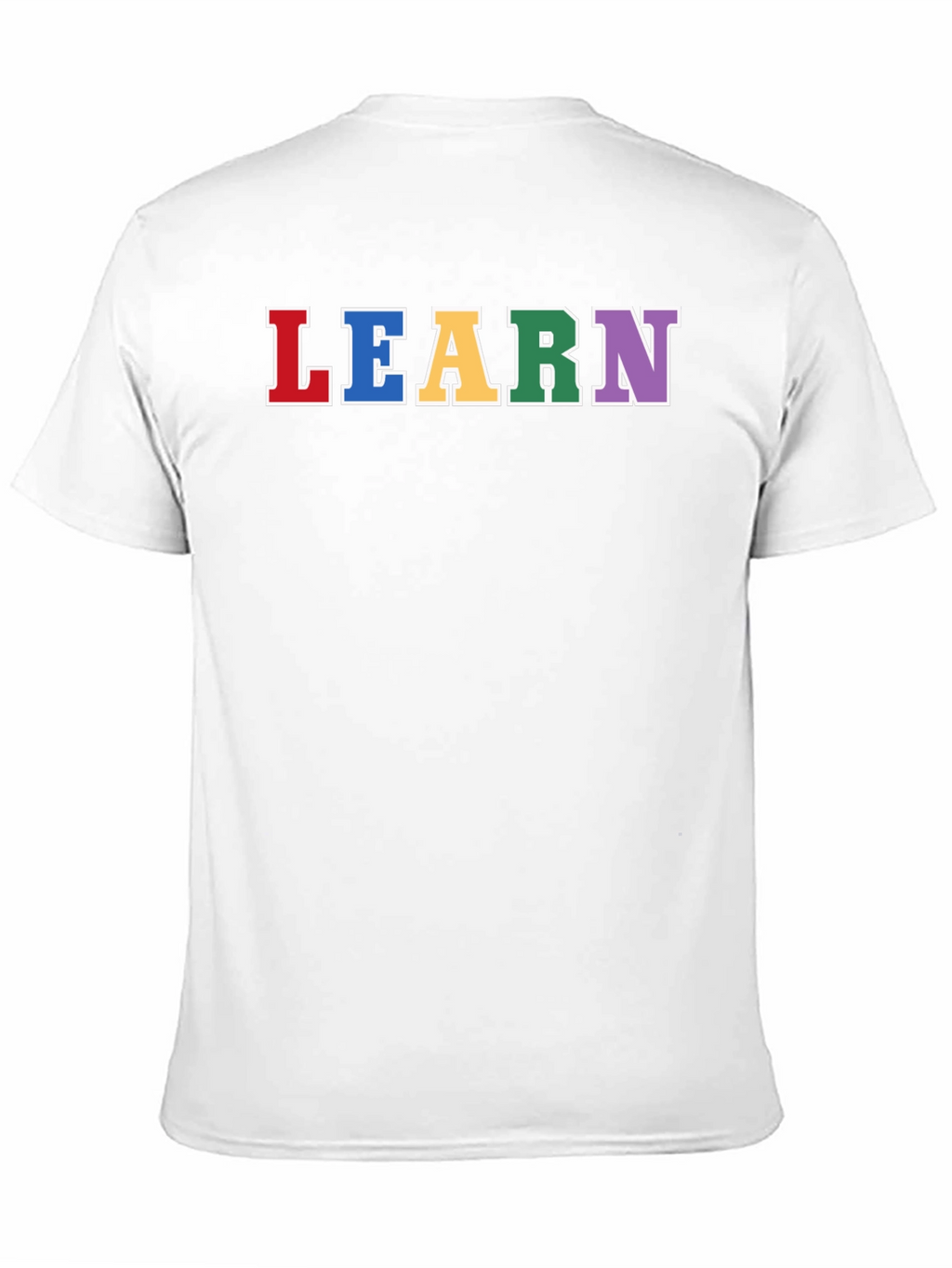 Learn Rainbow Lettering Black T-Shirt