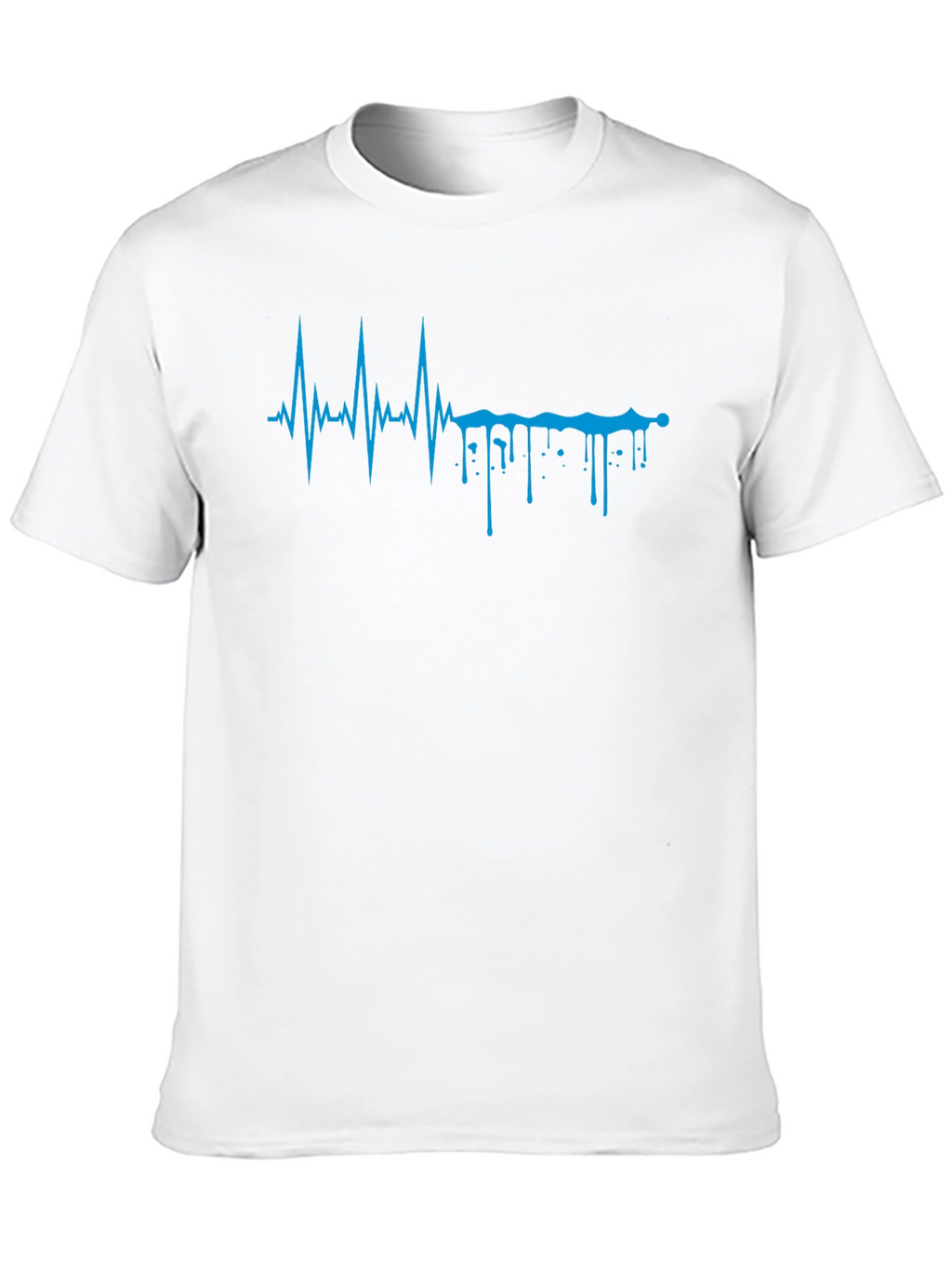 Heartbeat Drip Graphic Tee - Modern Design