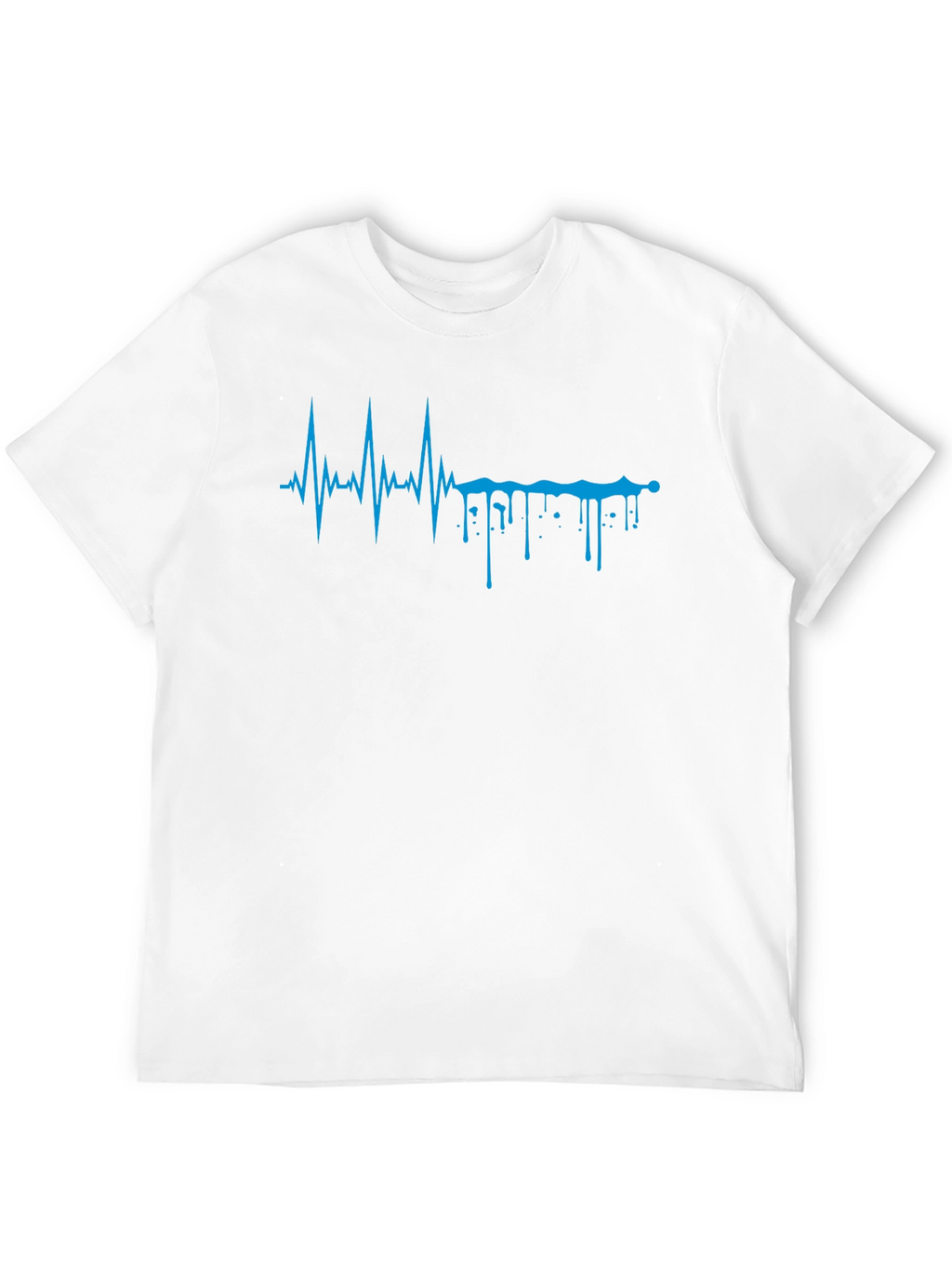 Heartbeat Drip Graphic Tee - Modern Design