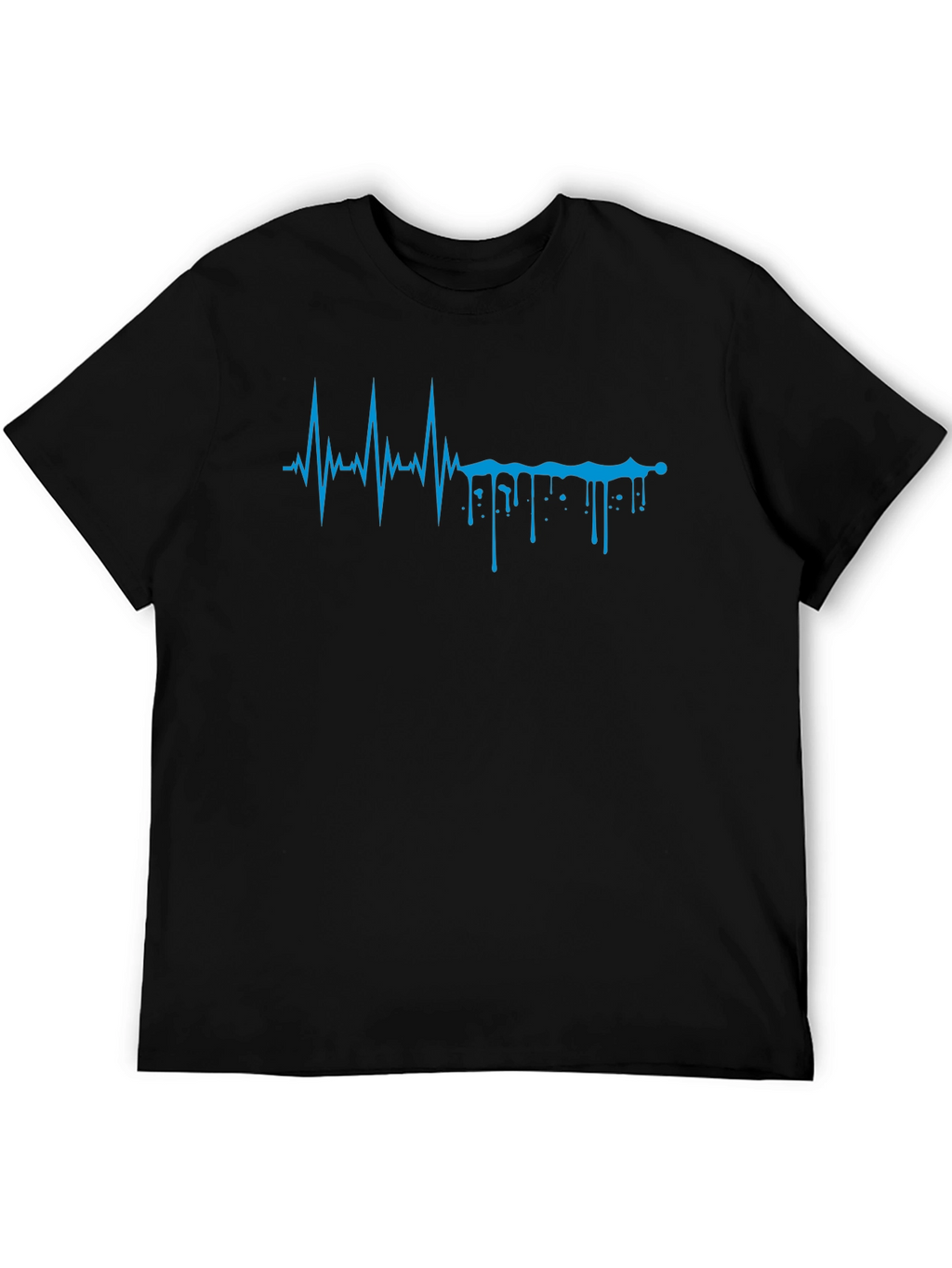 Heartbeat Drip Graphic Tee - Modern Design