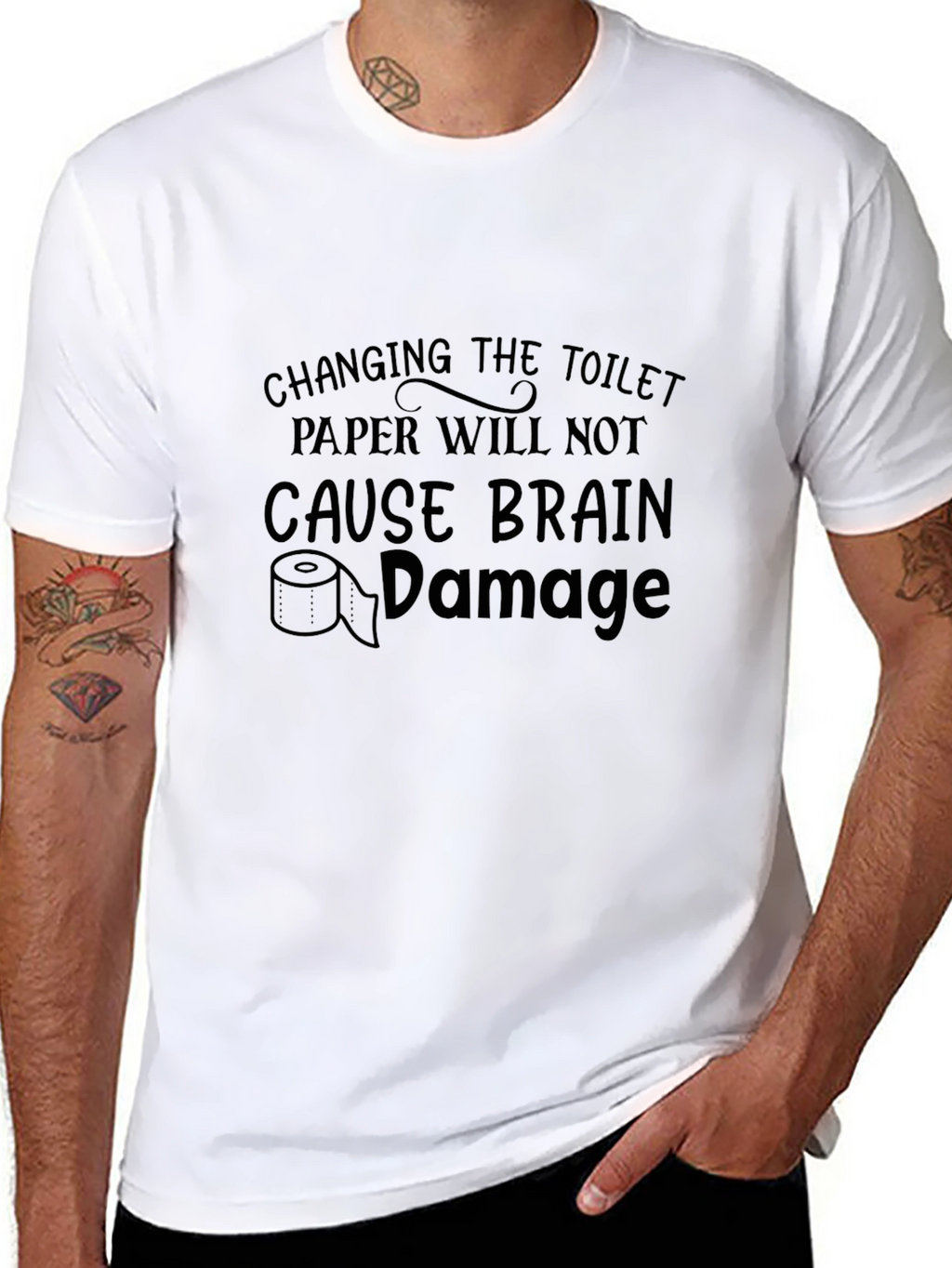 Toilet Paper Brain Damage Tee