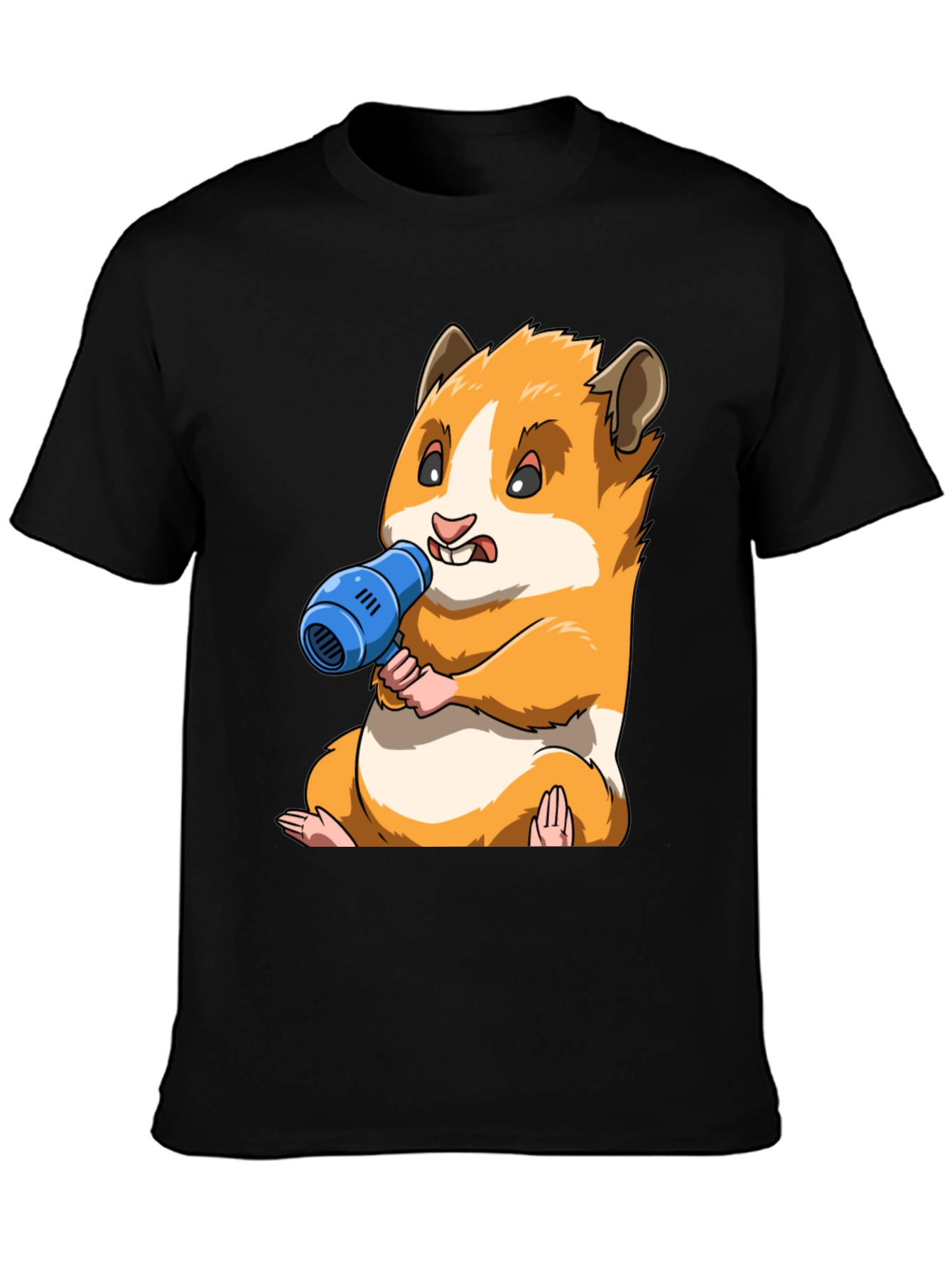 Hamster with Blow Dryer Graphic Tee