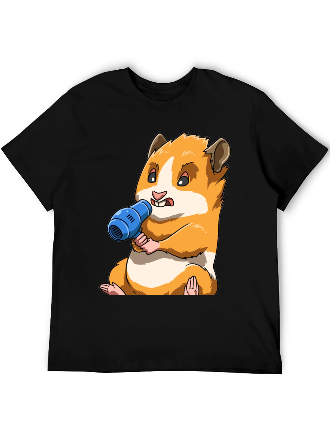 Hamster with Blow Dryer Graphic Tee