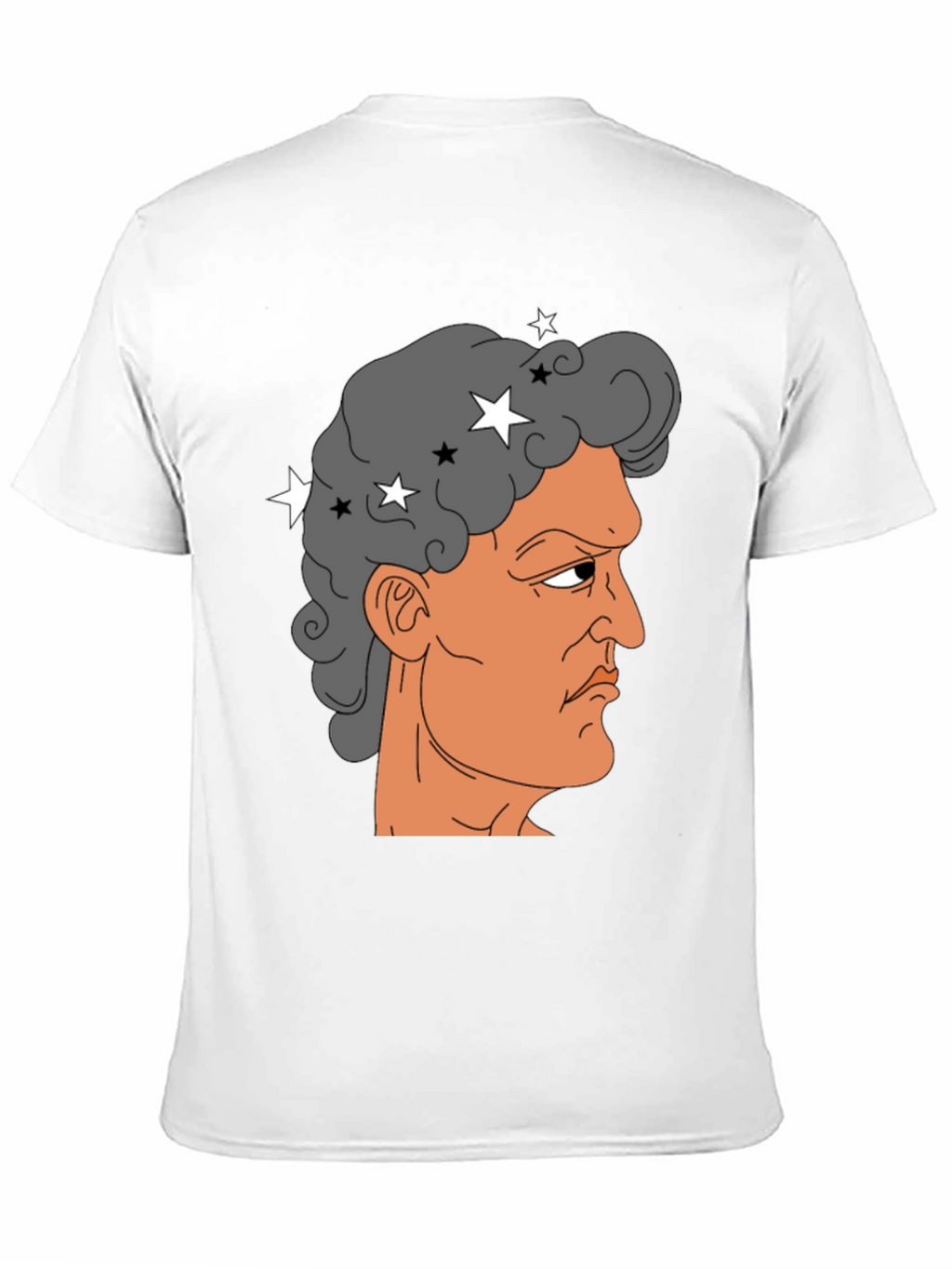 Meme Man Portrait Black Cotton Tee