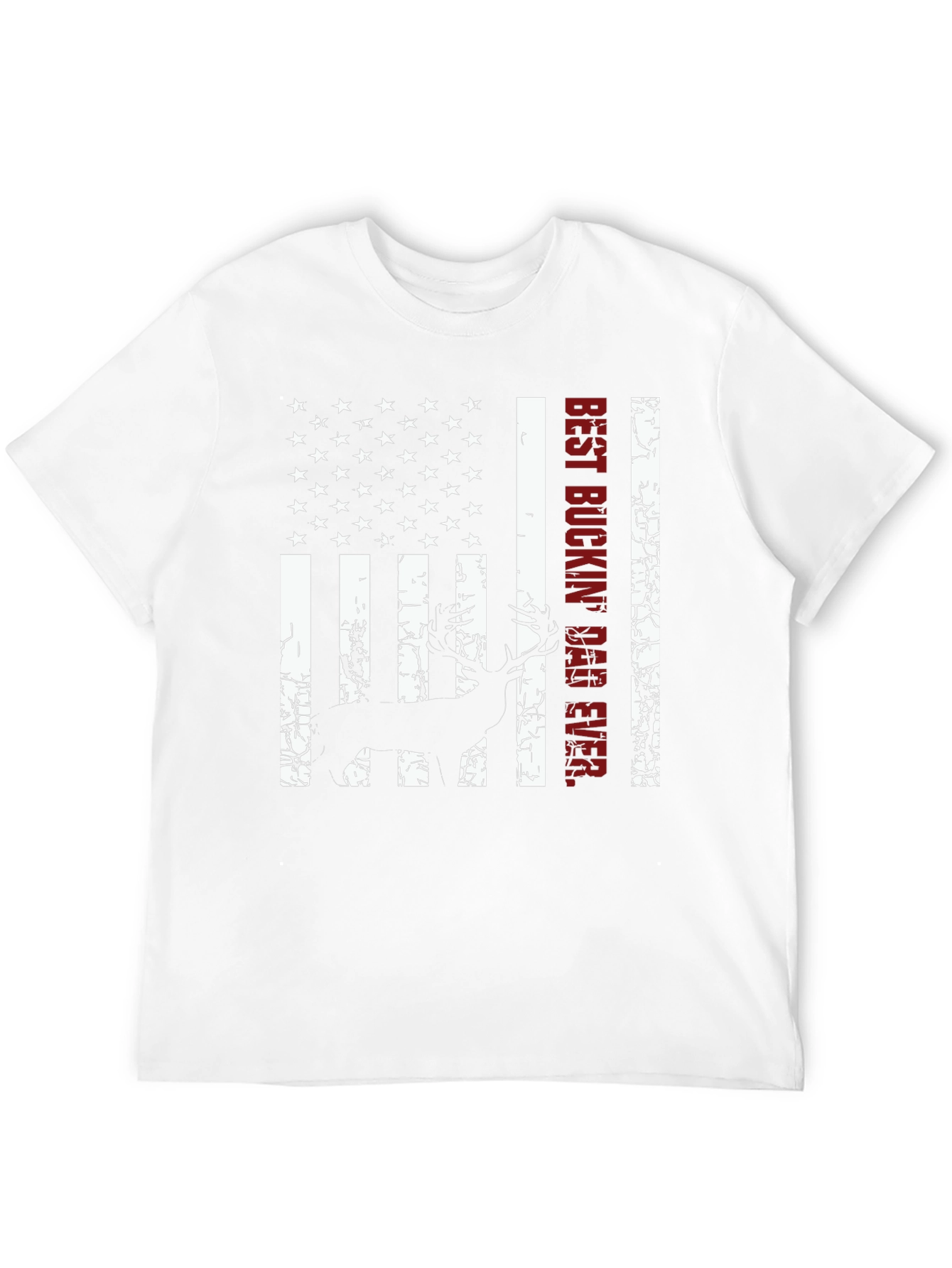 Best Buckin Dad Ever Deer Hunting Flag T-Shirt