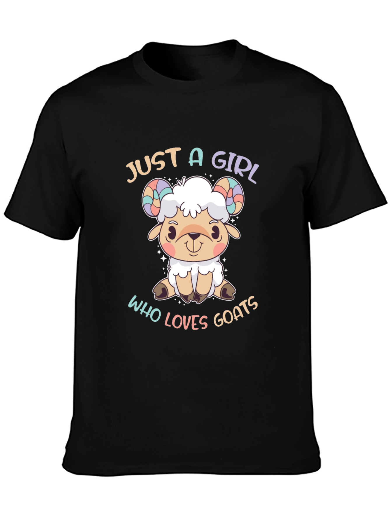 Cute Goat Girl T-Shirt - Just a Girl Who Loves Goats