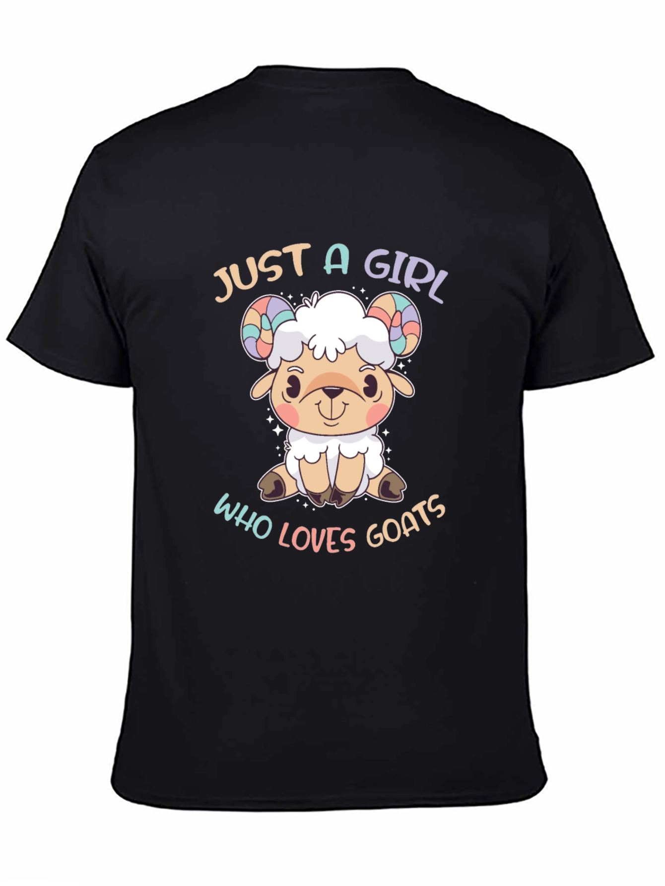 Cute Goat Girl T-Shirt - Just a Girl Who Loves Goats